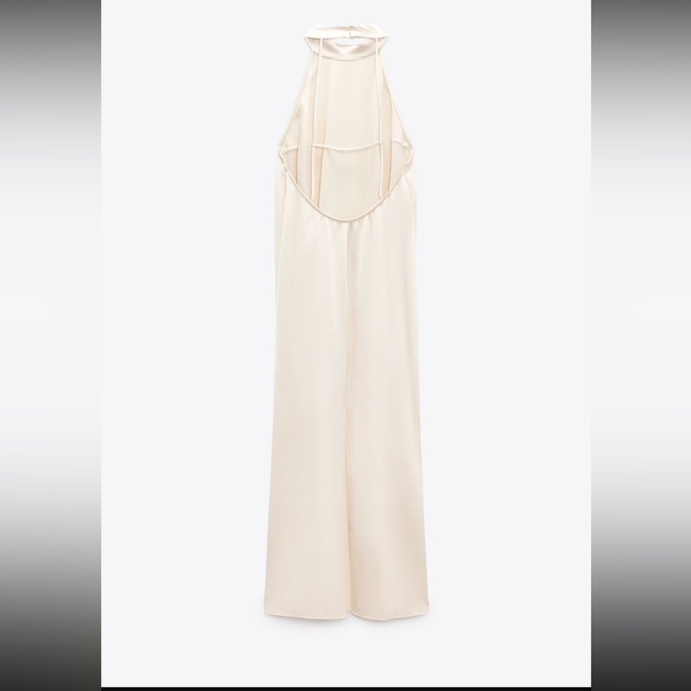 NWT Zara Satin effect halter dress - Picture 9 of 10